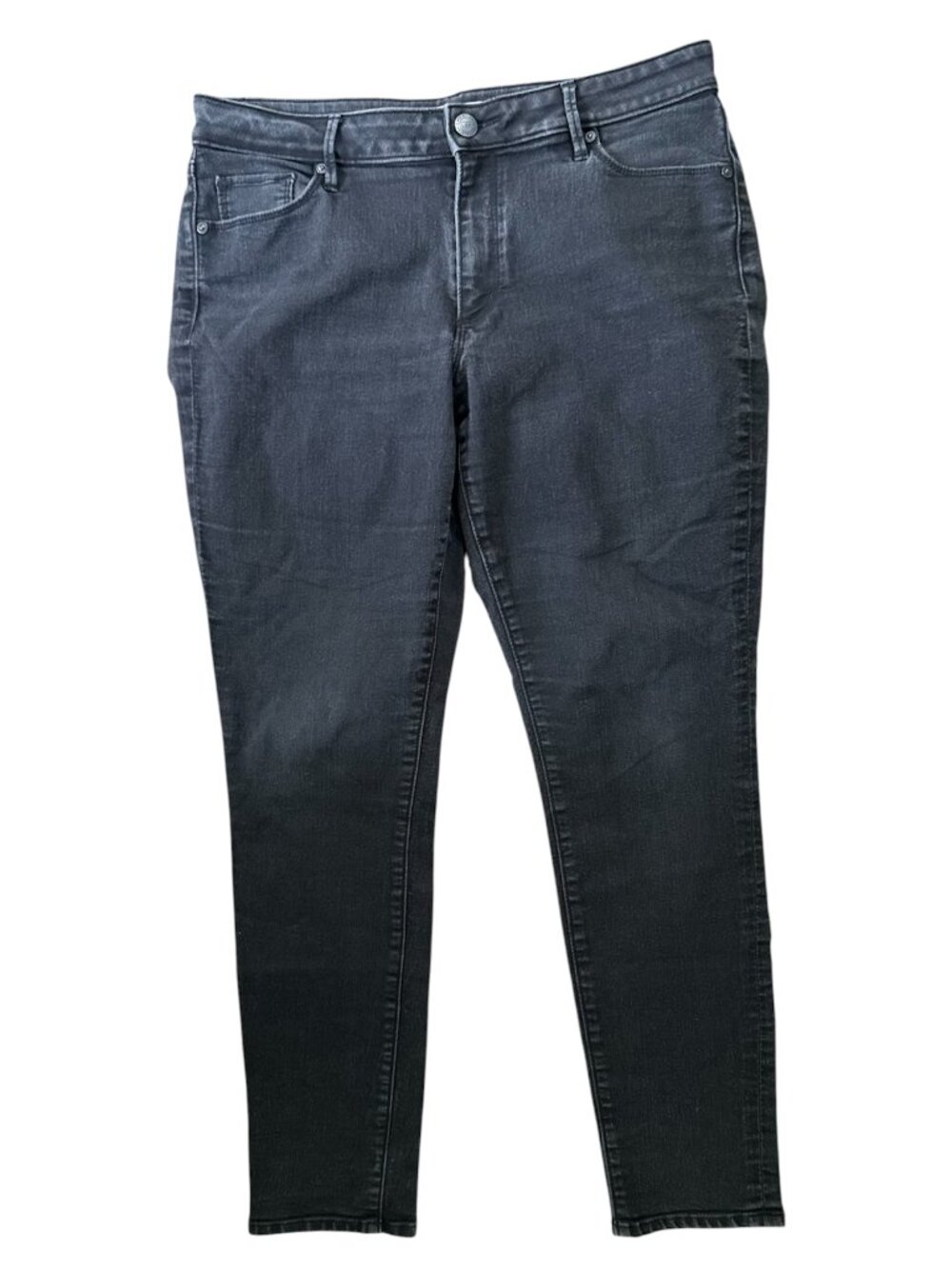 LOFT Curvy Skinny Jeans - Black/Faded Wash - Size 31/12